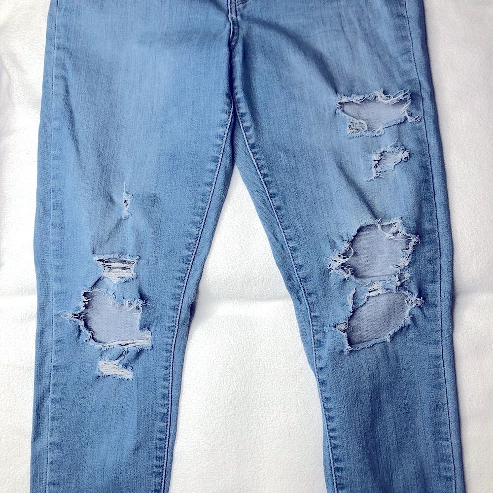 Levi's 720 High Rise Super Skinny Women's Light Blue Jeans Size 30 Like NEW!! - Picture 5 of 13